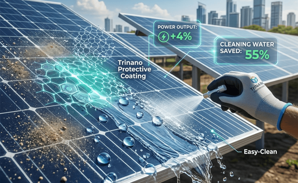 New Nano-Coating Tech Boosts Solar Panel Power and Saves Water